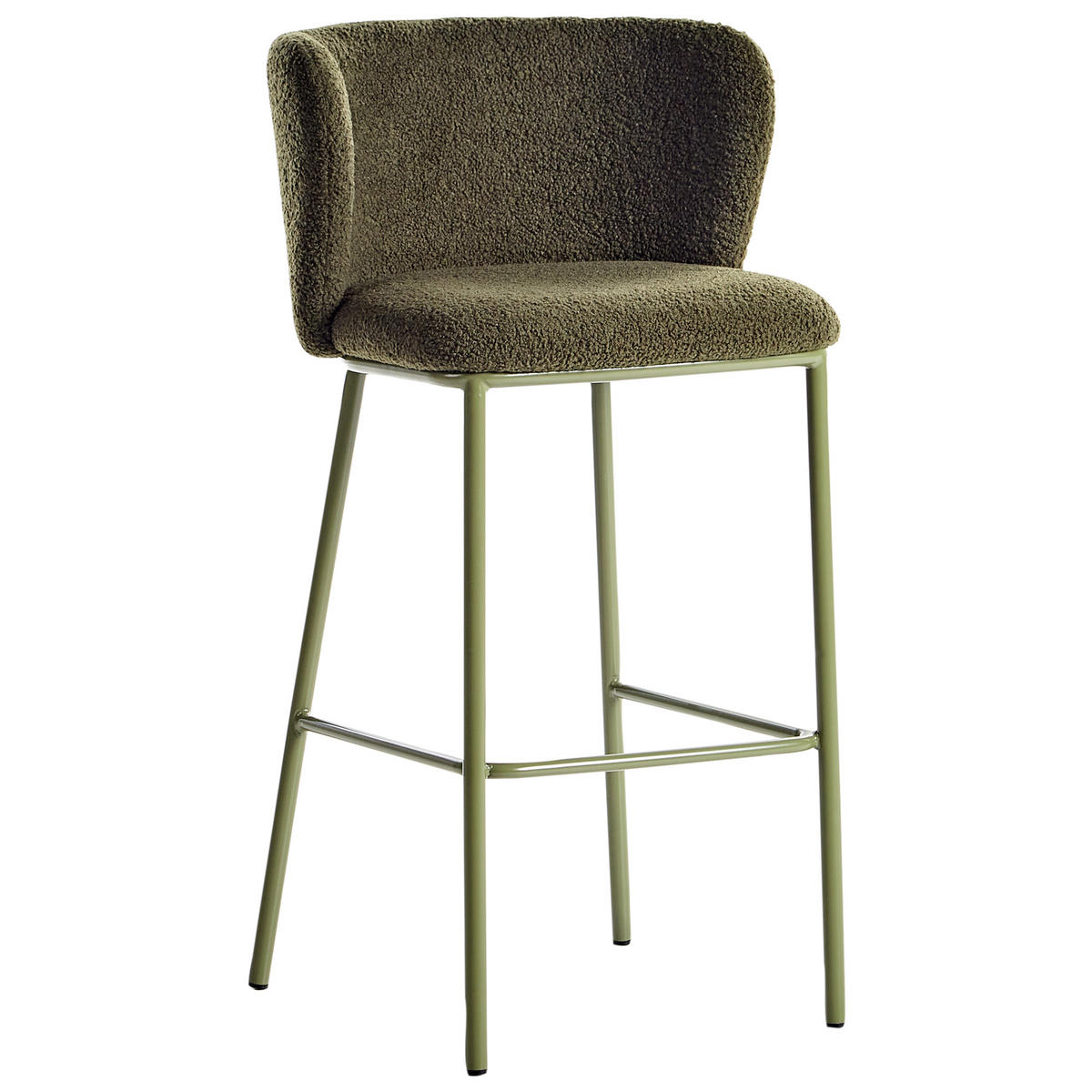 BARSTUHL 2er-Set Grün Mina II - Grün, Textil (52/98/46cm) - Beliani