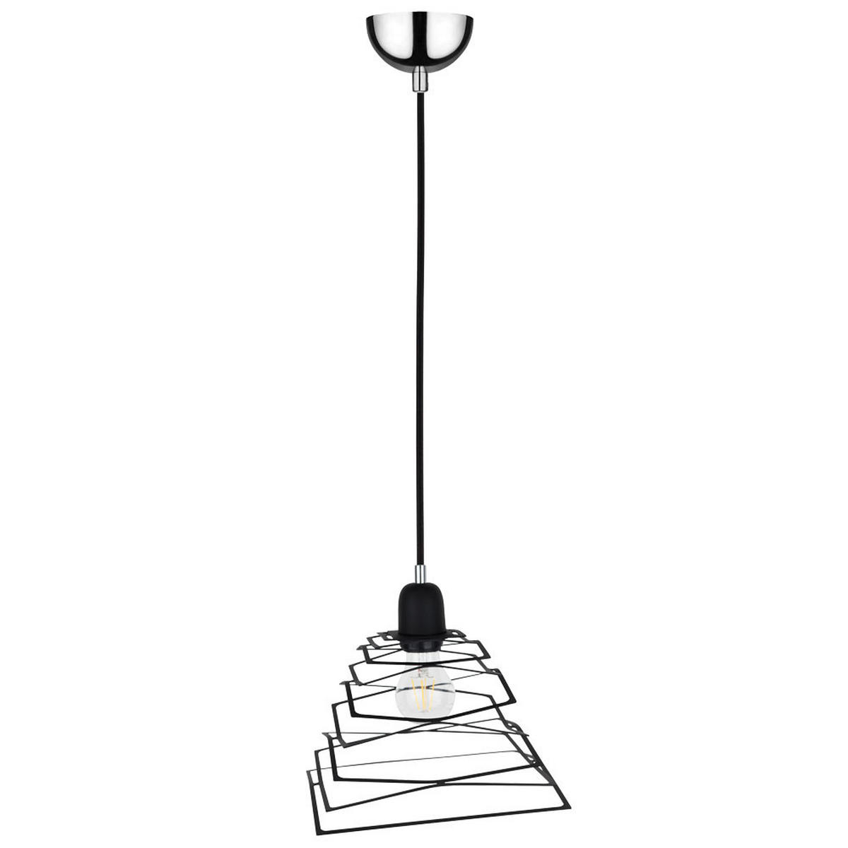 HÄNGELEUCHTE KOMET Metall Schwarz - Schwarz, Metall (24/24/120cm)