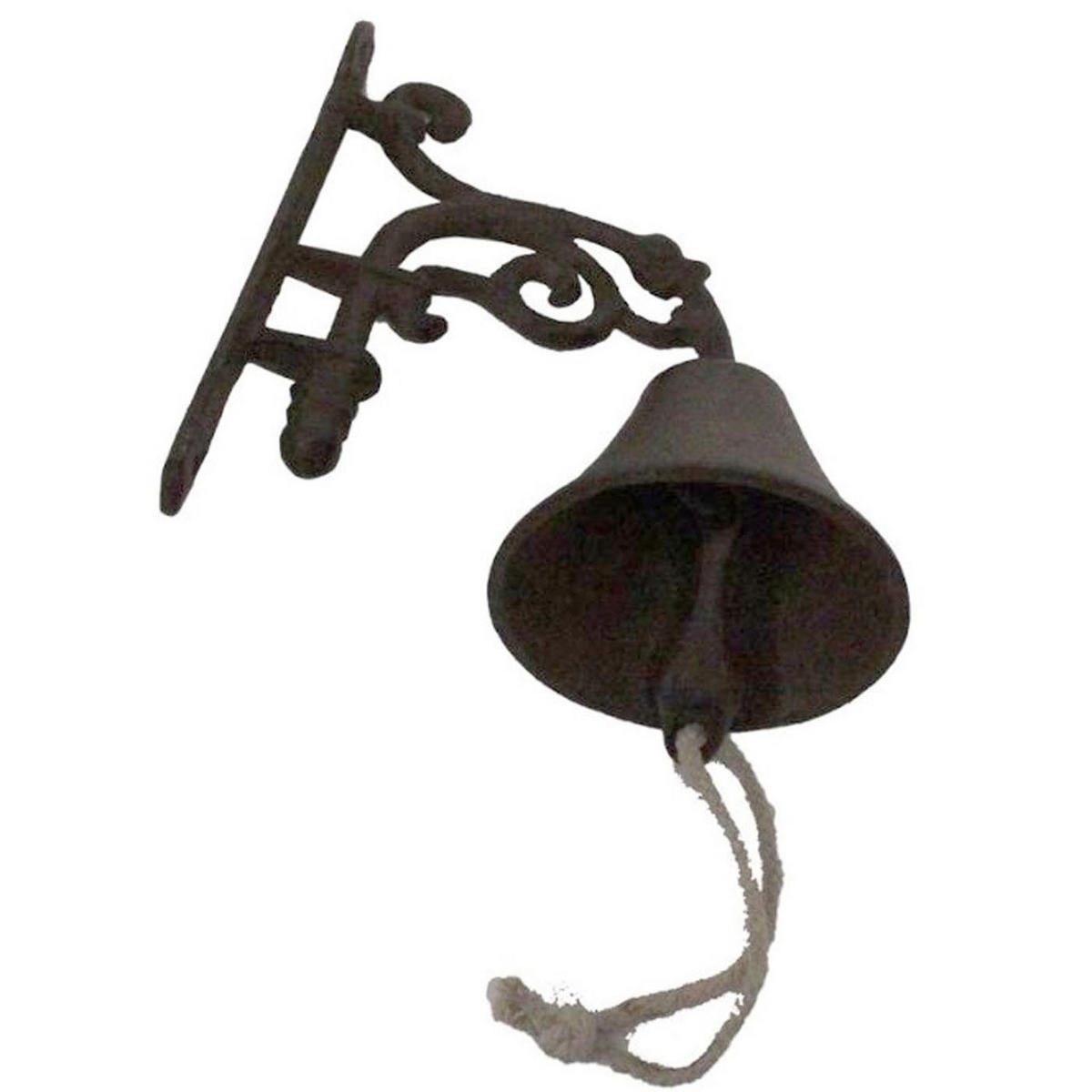 TÜRGLOCKE Gusseisen Ornament - Braun, Metall (18/18/18cm) - Homescapes