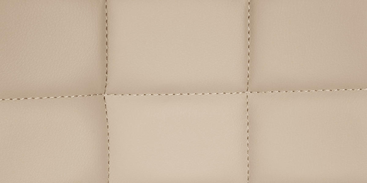 BARHOCKER Caram Kunstleder Creme - Creme, Leder/Metall (48/81/54cm) - DELUKE