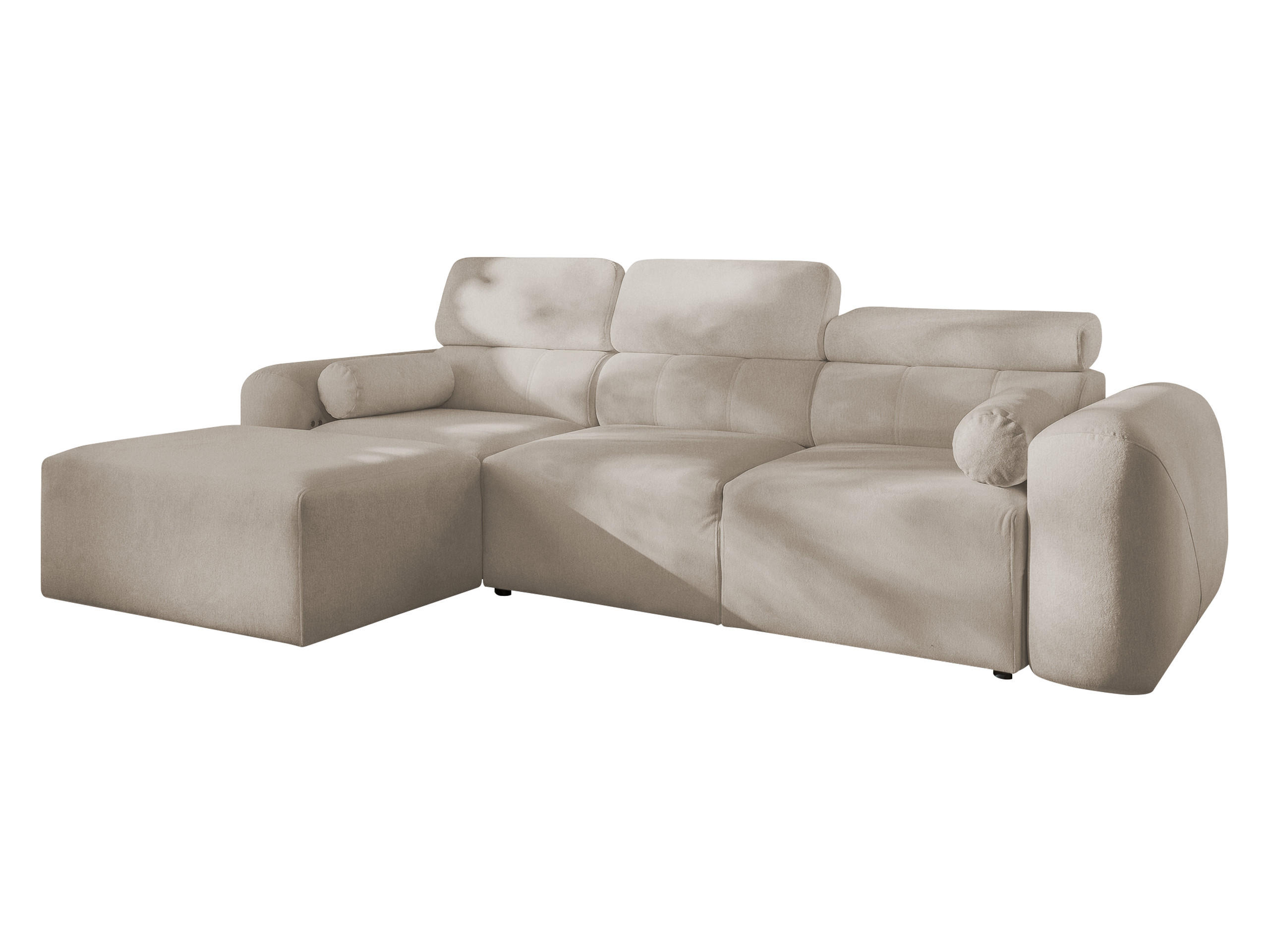 ECKSCHLAFSOFA Volare I, Seite: Links - Hellbraun, Holz/Textil (269/182cm) - MIRJAN24