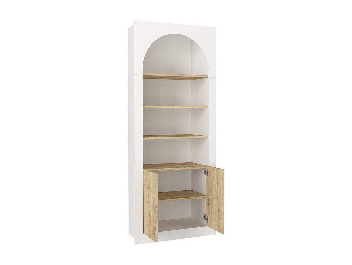 BÜCHERREGAL - 74 cm x 35 cm - holz - naturfarben hell, weiß Cymora - Naturfarben/Weiß, Holz (74/180/35cm) - Vente-Unique
