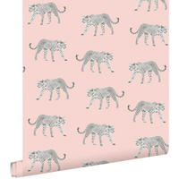 TAPETE Panter 53 cm x 10.05 m - Pink, Papier (53/1000cm) - ESTAhome