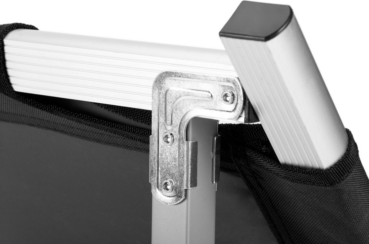 CAMPINGBETT 203/62/45 cm - Schwarz, Metall (62/45/202cm) - Outtec
