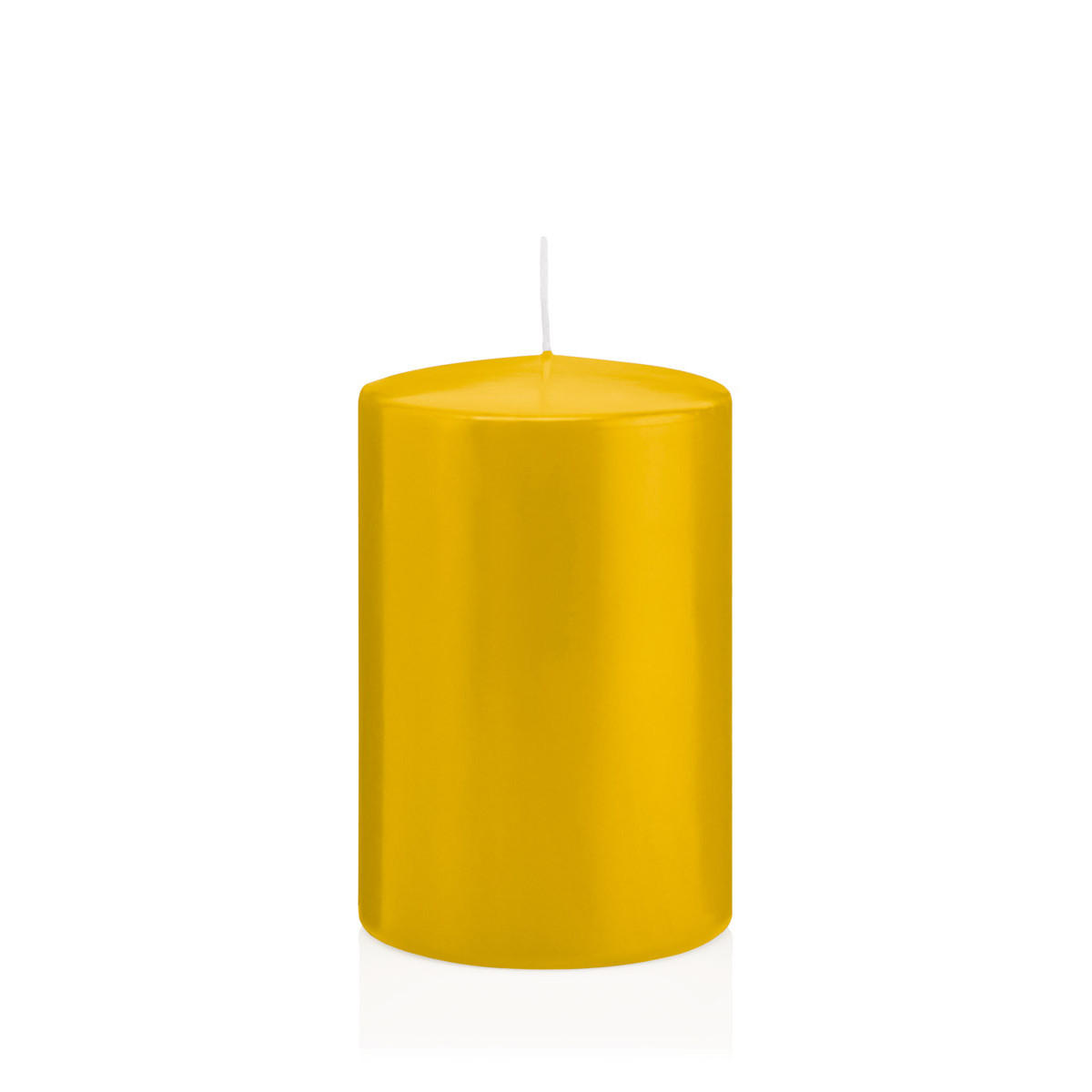 STUMPENKERZEN Dotter Gelb Ø 98 x 200 mm, 6 Stück - Gelb, Paraffin (10/20cm) - Wiedemann Kerzen