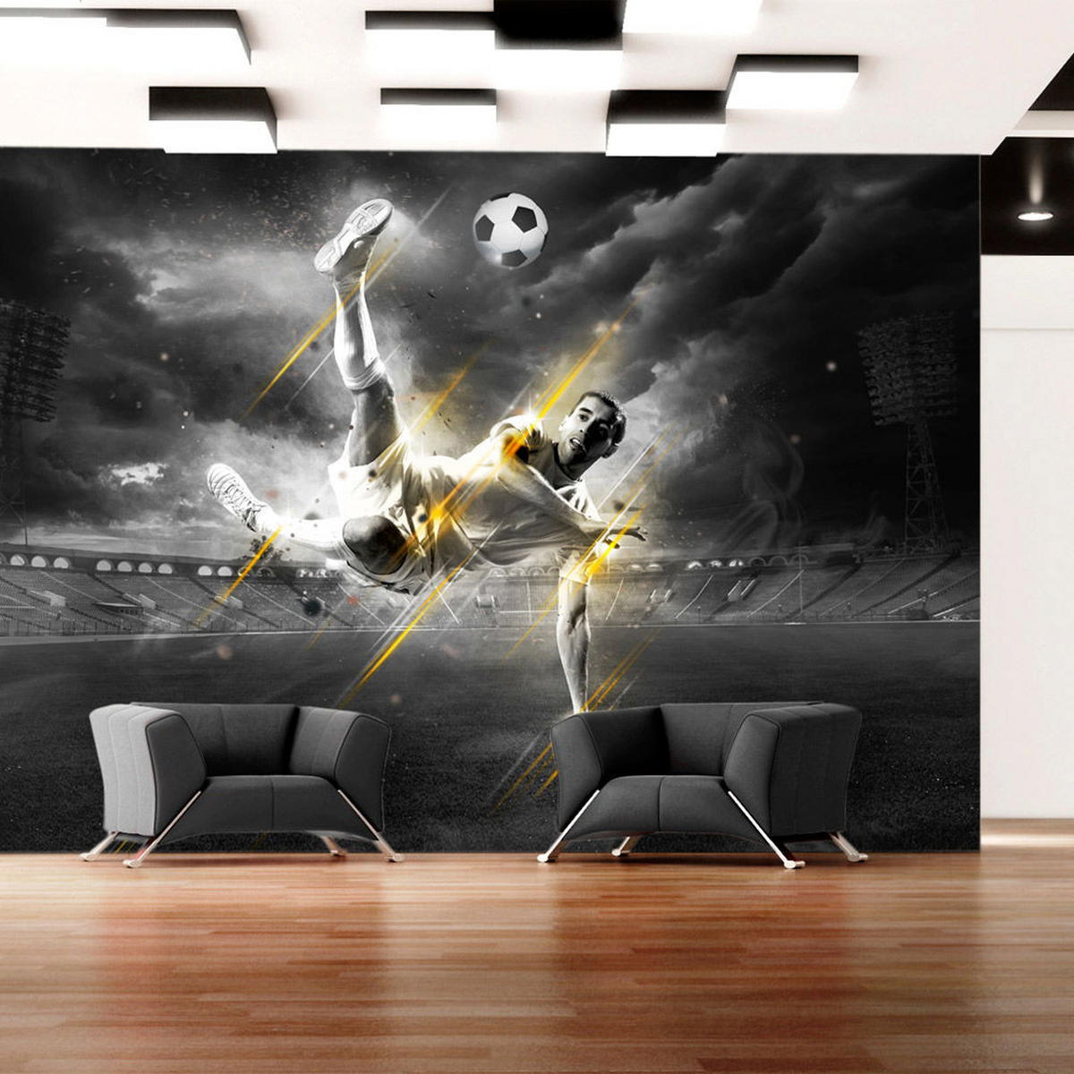SELBSTKLEBENDE FOTOTAPETE 392/280 cm - Goldfarben, Textil (392/1cm) - KUNSTLOFT