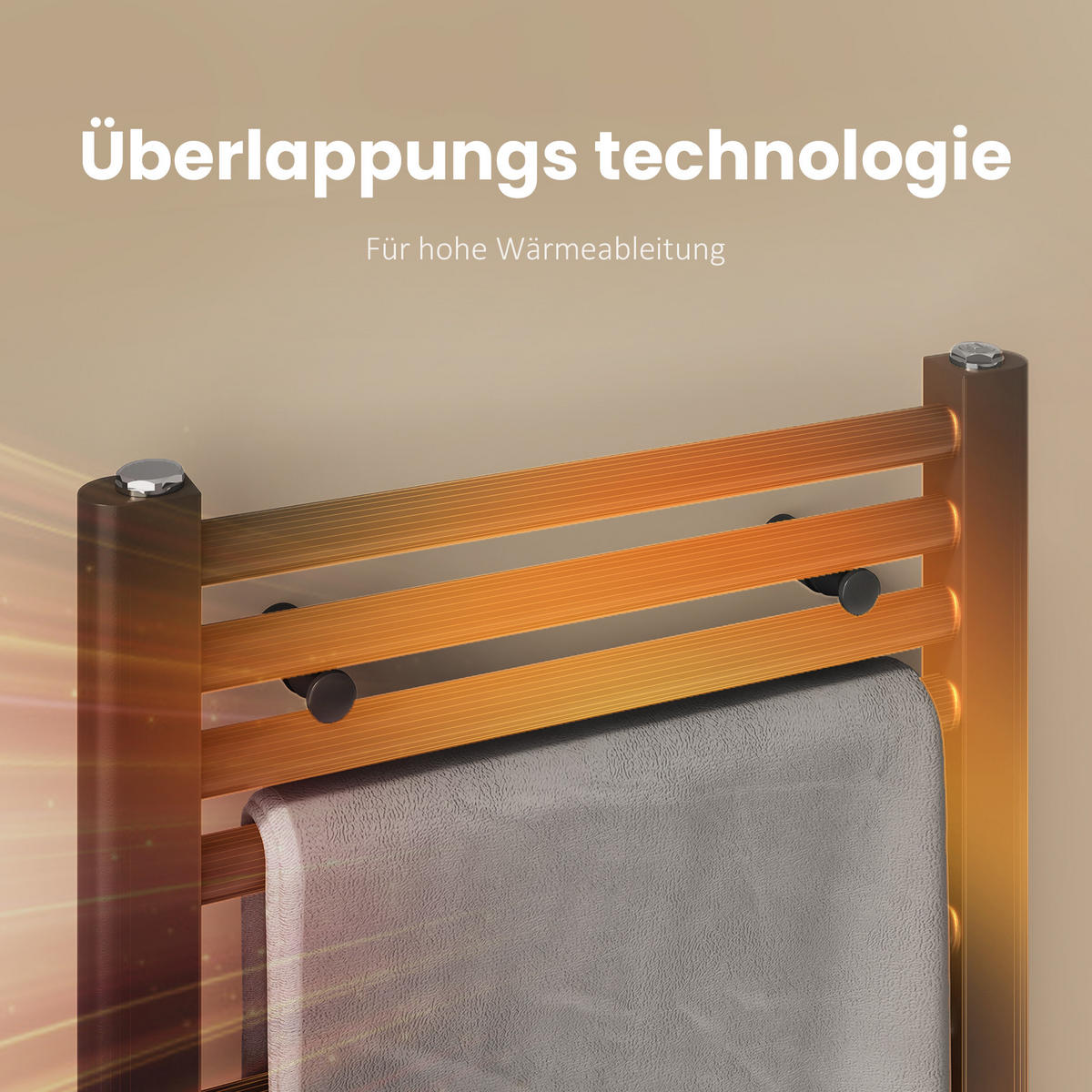 HEIZKÖRPER Handtuchheizkörper wasserführend 160/50/3 cm - Anthrazit, Metall (50/160/3cm) - EMKE