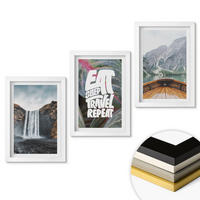WANDBILDER 3er-Set - 20x30 cm Weißer Rahmen - Wasserfall Berge Natur Boot - Weiß, Kunststoff (20/30cm) - ArtPrintCave