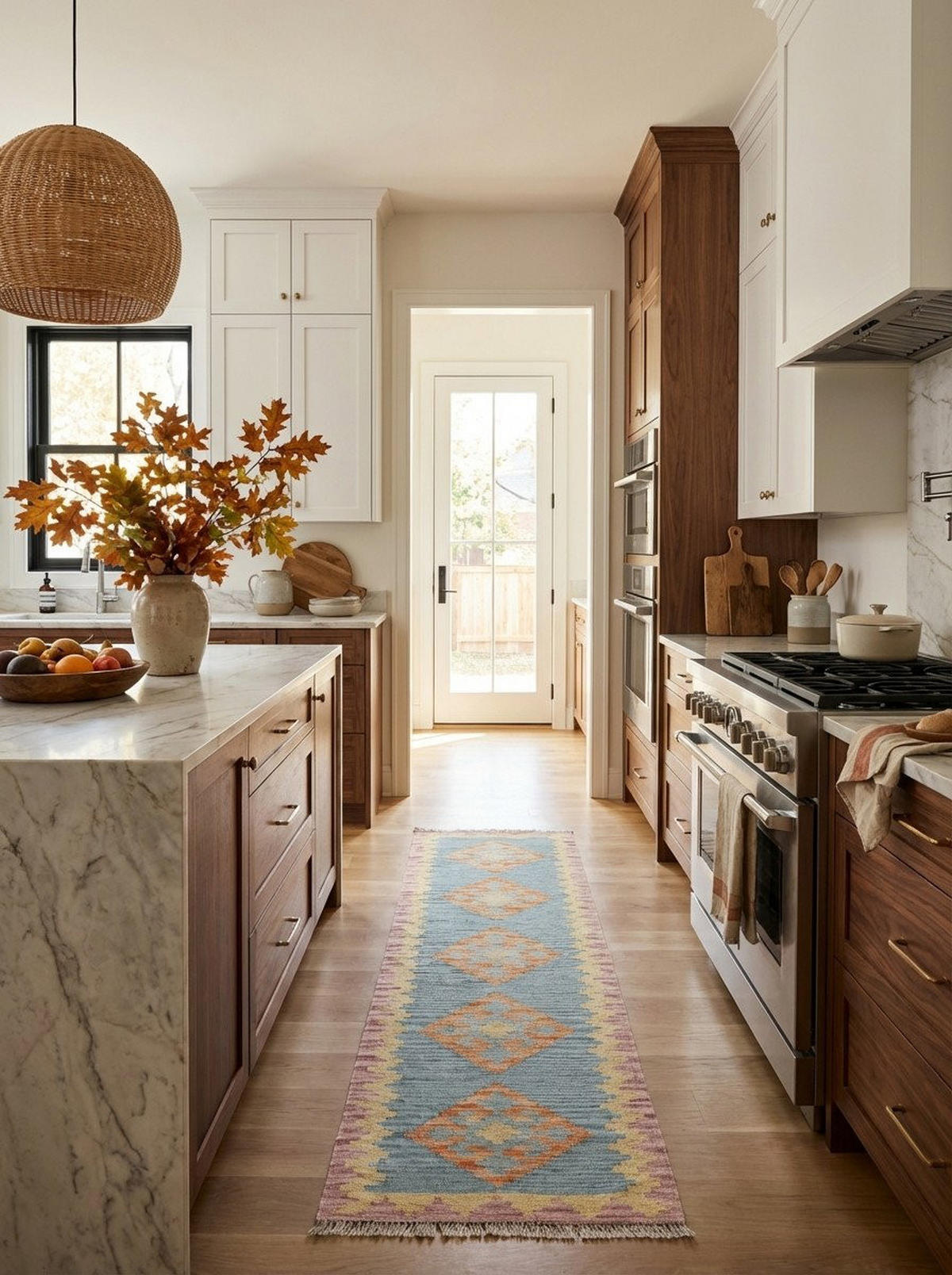 HANDWEBTEPPICH Kelim Gashgai Blau 194/57 cm Schurwolle - Blau, Textil (57/194cm) - Looma