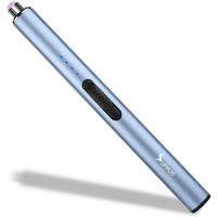 ELEKTRISCHES Feuerzeug USB-C Arc Wiederaufladbar Winddicht Blau - Hellblau, Metall (1.7/1.5/17.1cm)