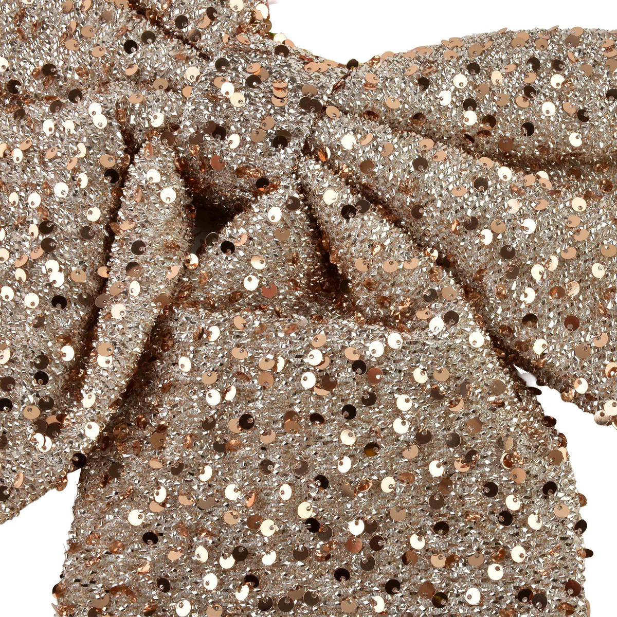 DEKOKOKARDE Santa Lila Champagnergold 38/41cm Pailletten - Champagner, Textil (42/2/39cm) - Mondex