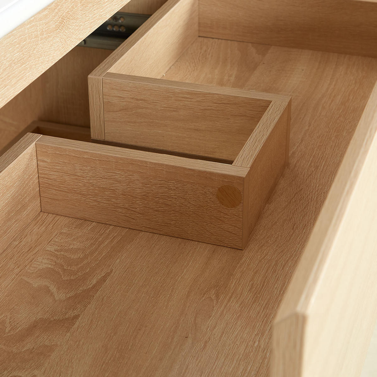 WASCHTISCHKOMBI 80 cm Eiche - Eichefarben, Holz/Keramik (80/54/47cm) - Homestyle4u