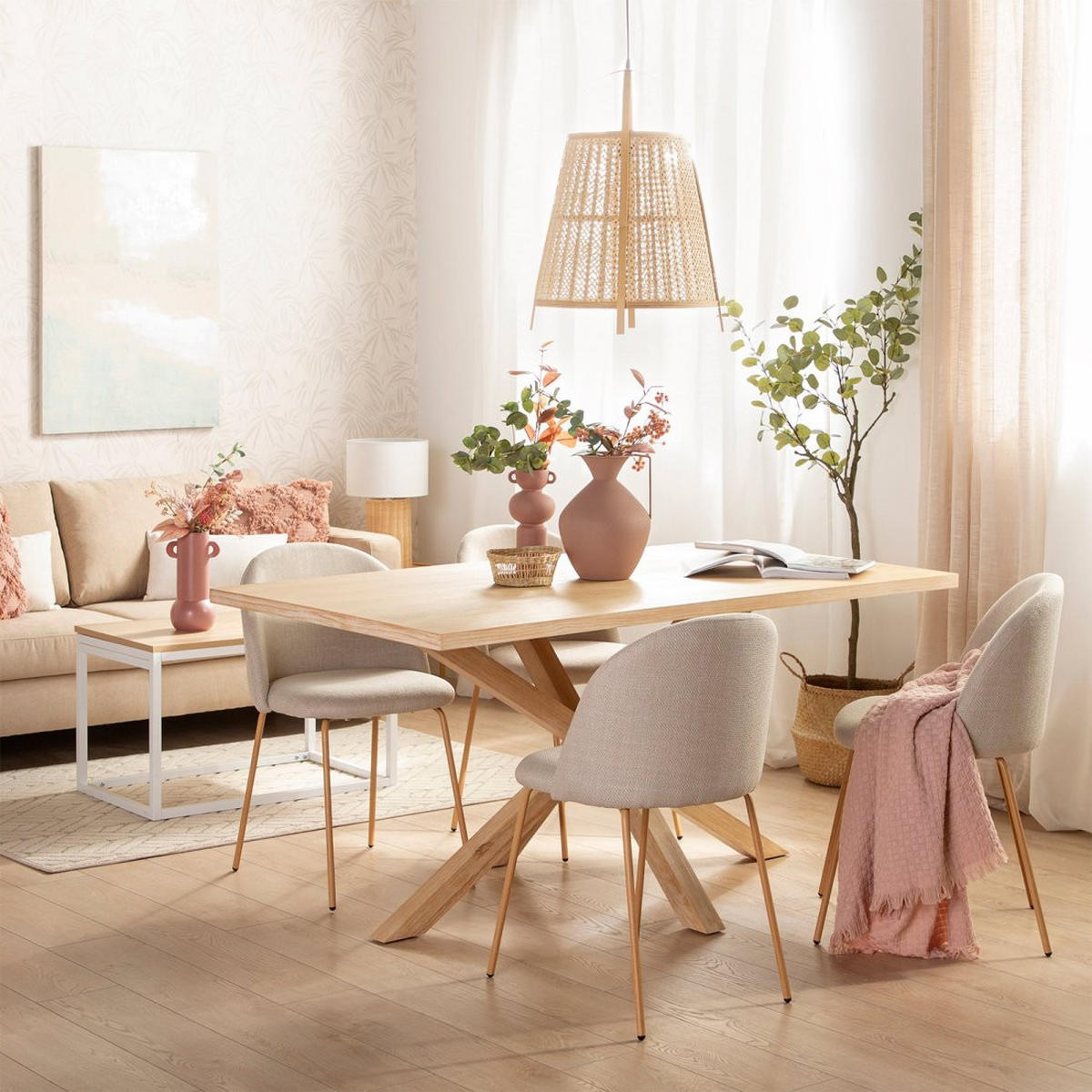 ESSZIMMERSTUHL Olivia Beige 48 cm x 81 cm - Beige, Textil (48/81/53cm) - Klast Home