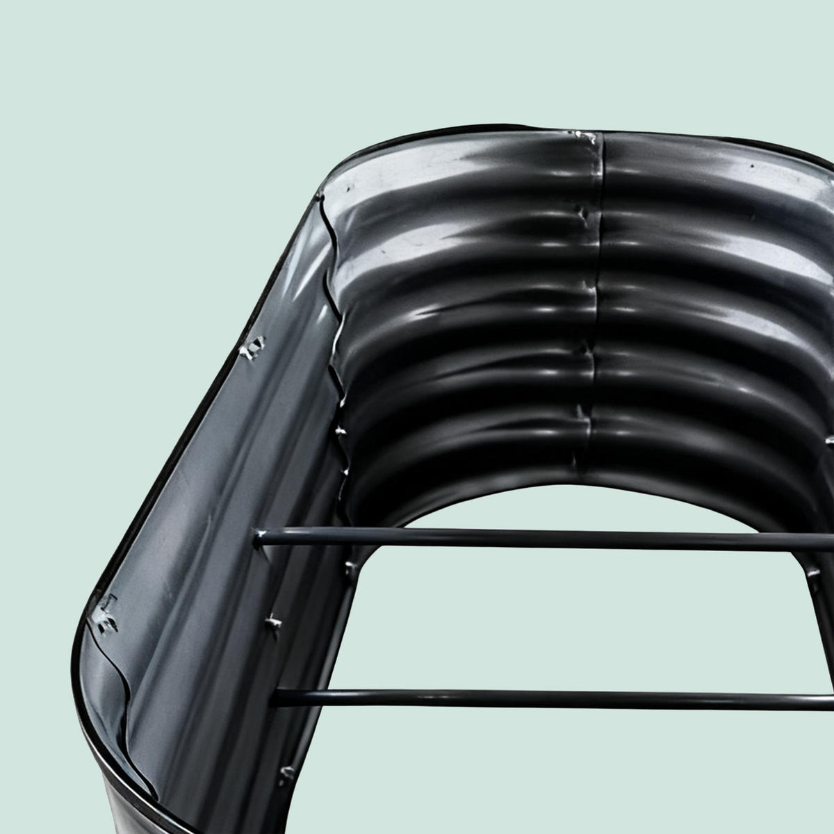 HOCHBEET - Anthrazit, Metall (150/45/60cm) - Relaxdays