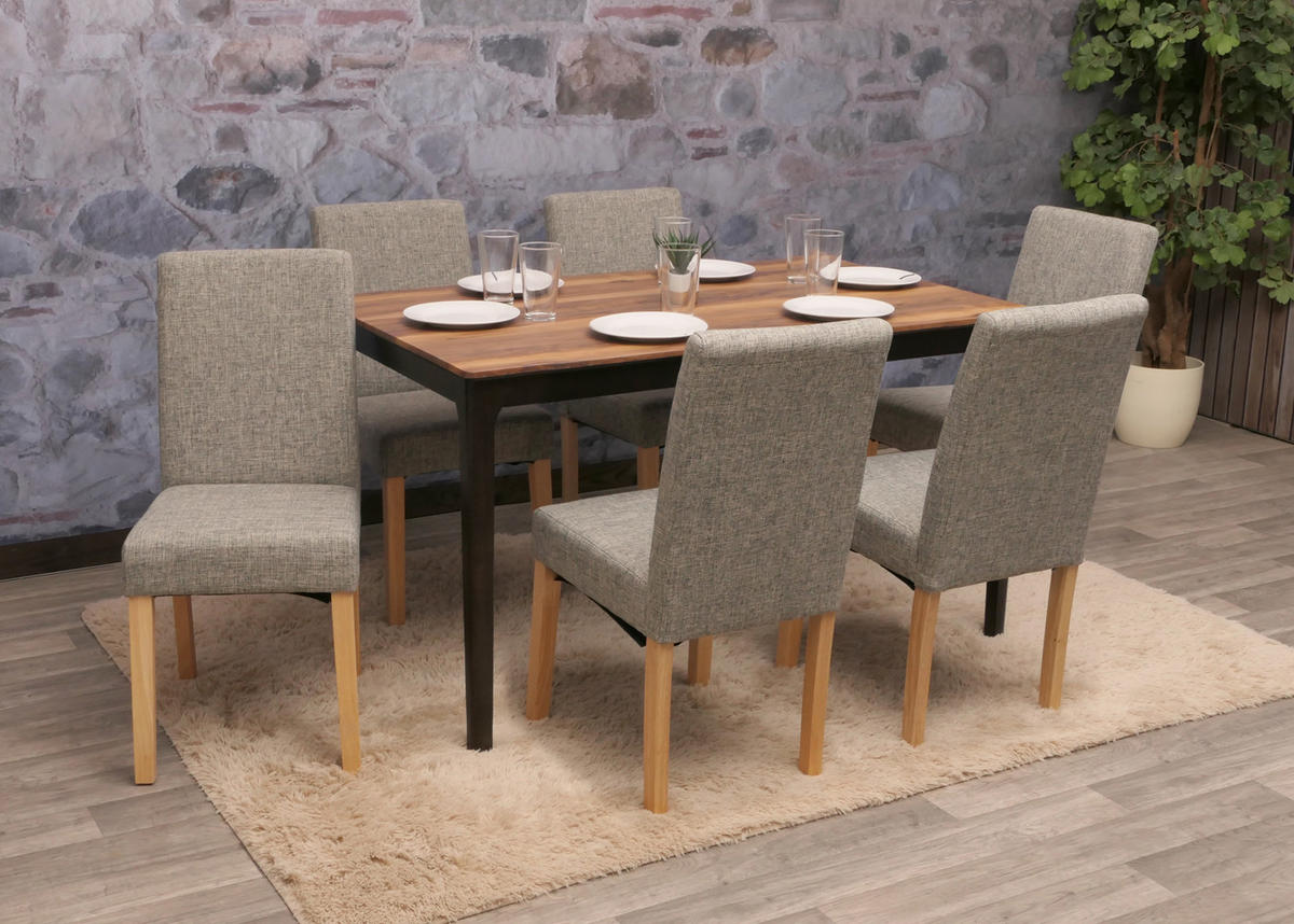 ESSZIMMERSTUHL Grau 6er-Set - Grau, Textil (43/90/48cm) - MCW