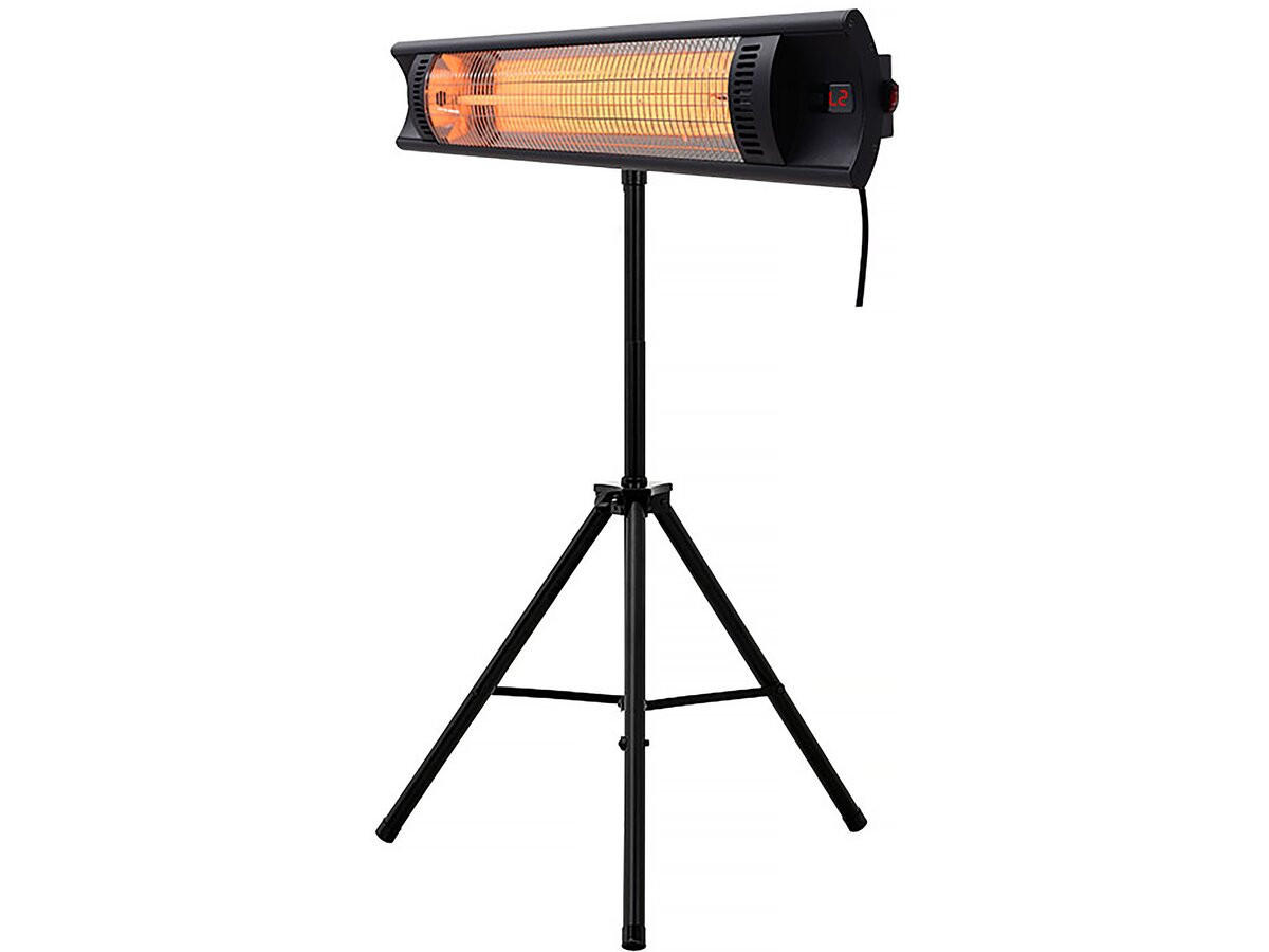 AUSSENHEIZUNG bola Schwarz - Schwarz, Metall (90/5/5cm) - Habitat Garten