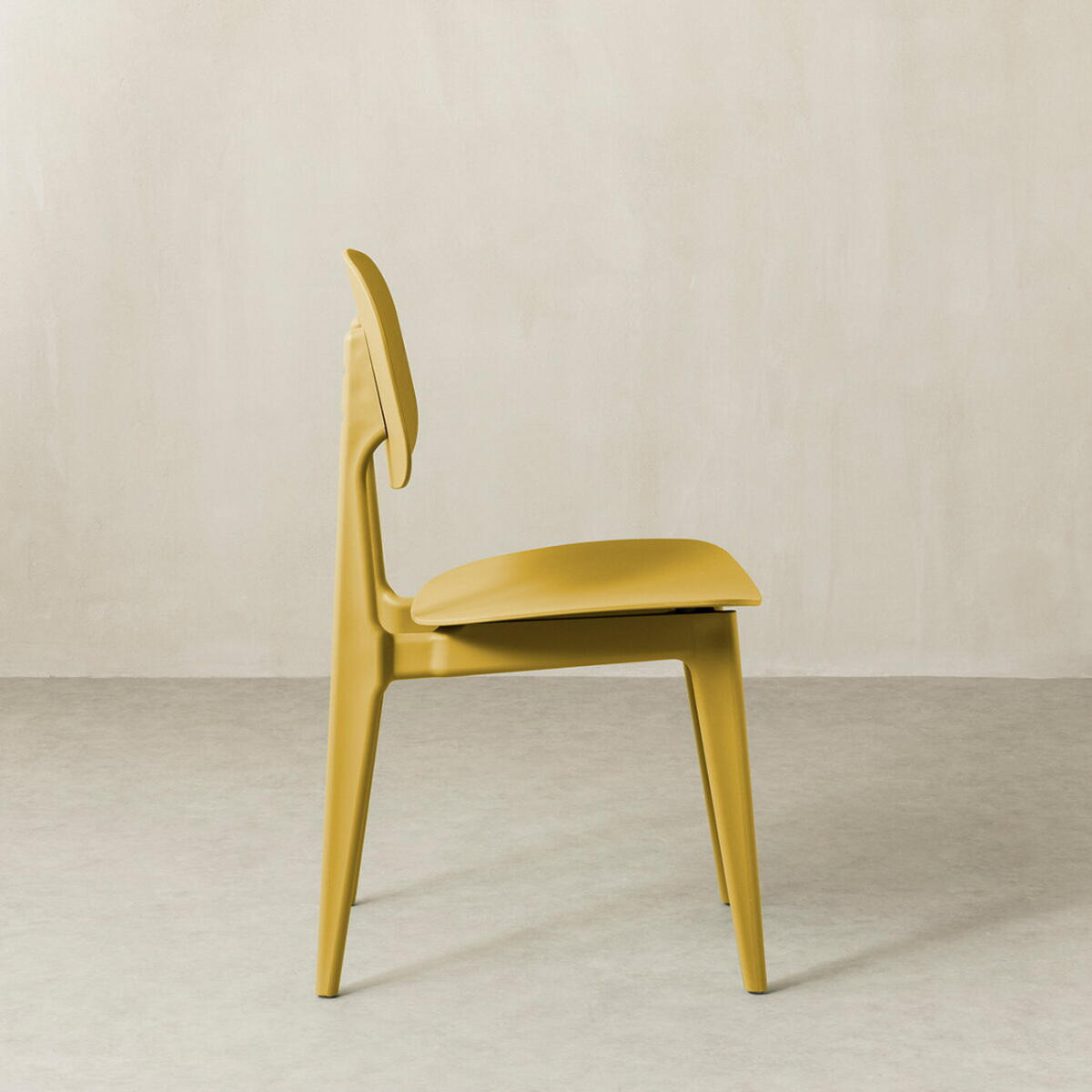 STUHL Helm Senf 43 cm x 82.5 cm - Dunkelgelb, Kunststoff (43/82/51cm) - Kenay Home