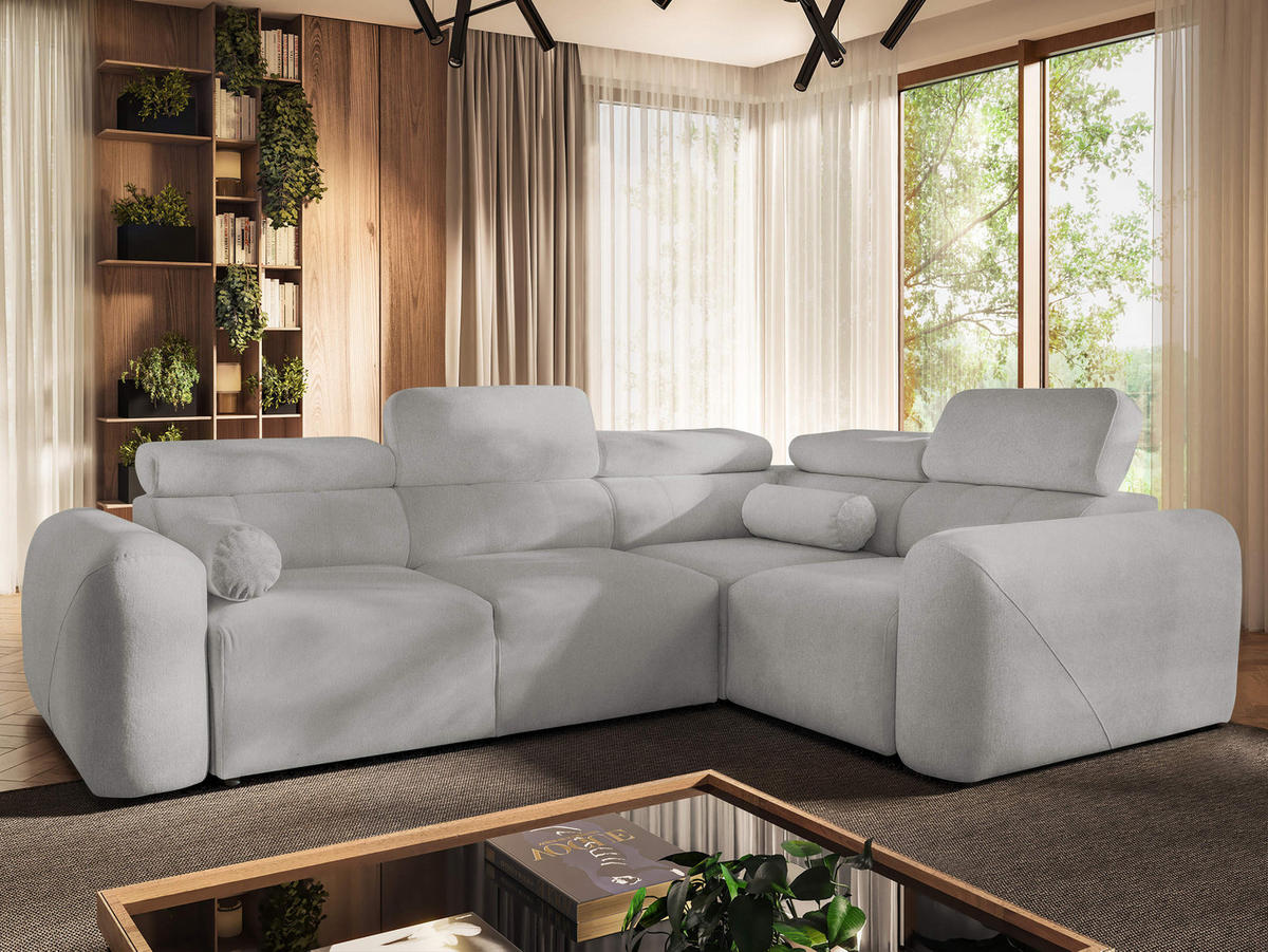ECKSCHLAFSOFA Volare II, Seite: Rechts - Hellgrau, Holz/Textil (273/204cm) - MIRJAN24