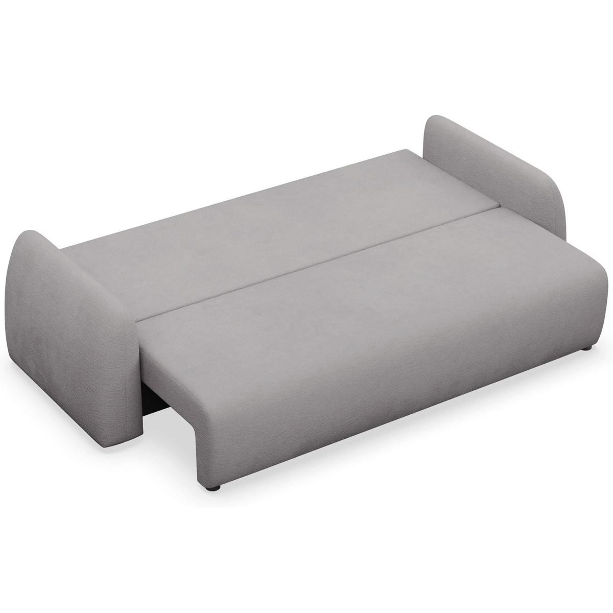3-SITZER SOFA Nubelle Grau Chenille-Bezug, wasserabweisend - Schwarz/Grau, Kunststoff/Textil (244/85/93cm) - Selsey