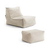 SITZSACK mit Hocker Der Gelassene - Beige, Textil (65/65/155cm) - Mokebo