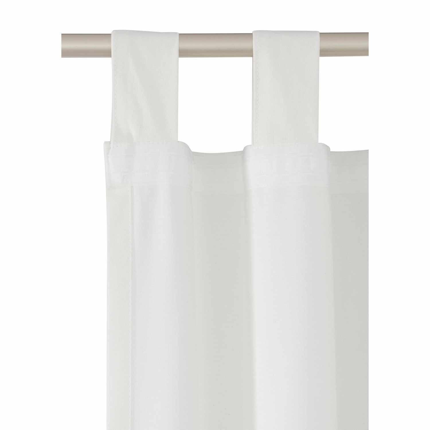 SCHLAUFENVORHANG IM UNI DESIGN DOVE Blickdicht - Weiß, Textil (140/0.5/255cm) - Tom Tailor