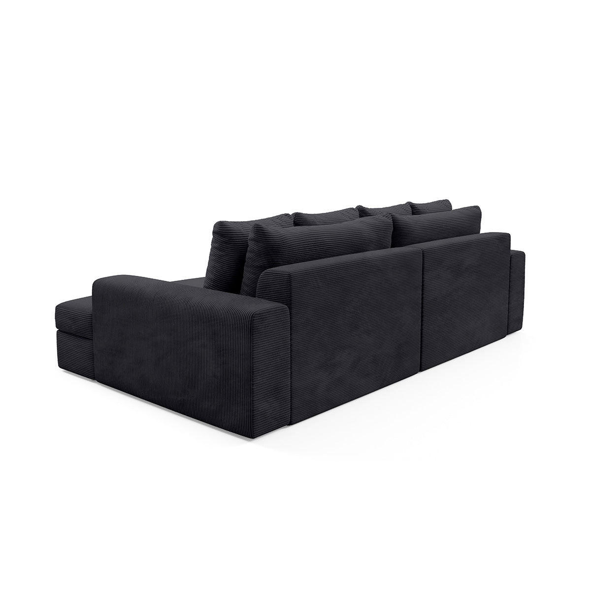 SOFA Paola 3 Sitzplätze Schwarz - Schwarz, Holz (272/86/167cm) - Petits-meubles