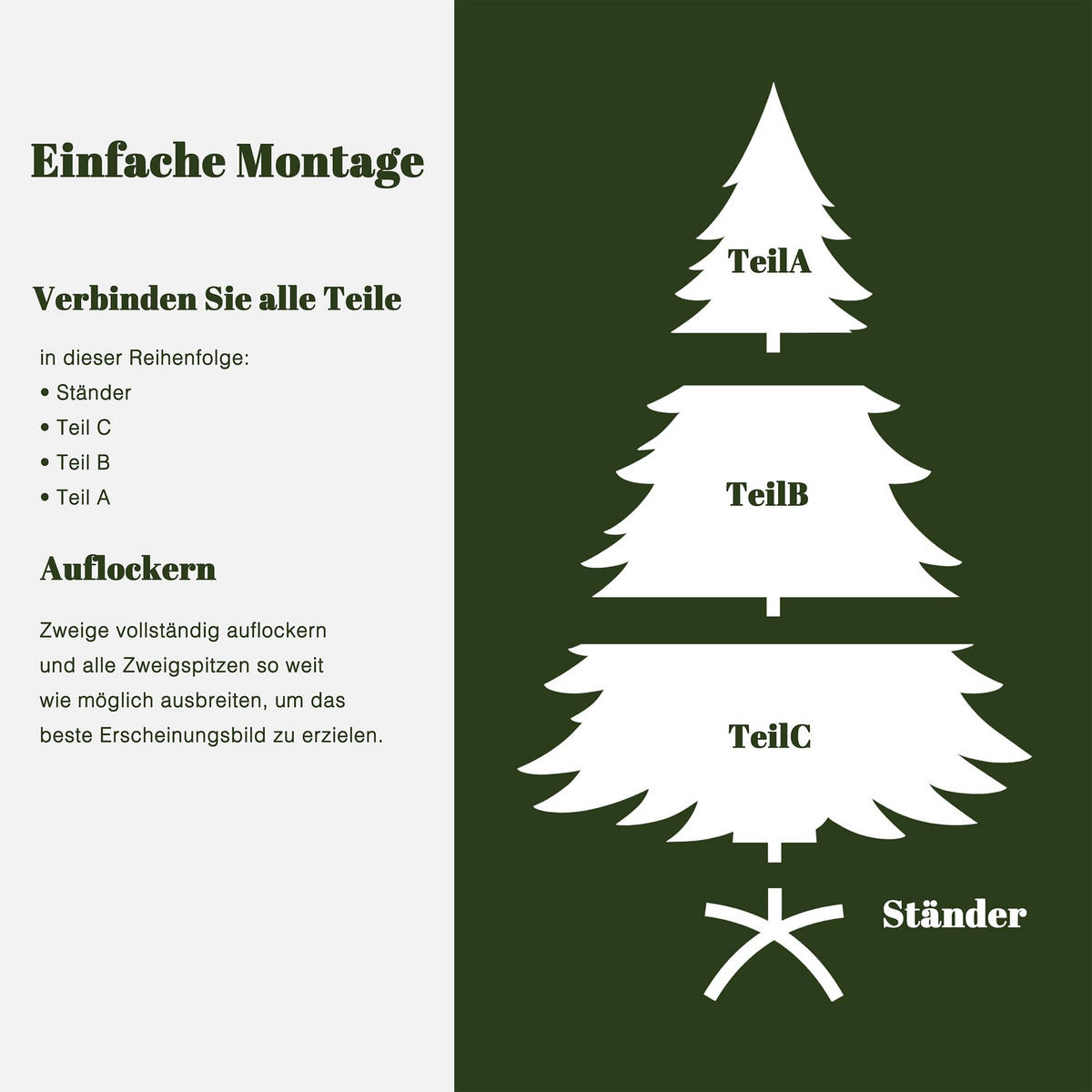 KÜNSTLICHER Weihnachtsbaum 180 cm mit Schnee – Naturgetreu - Grün, Kunststoff/Metall (180cm) - Hometopia