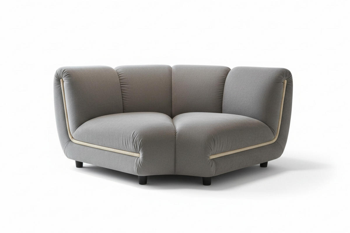 SESSEL LAYLA Taupe Velvet - Taupe/Schwarz, Buchenholz/Textil (166/74/99cm) - KAWOLA