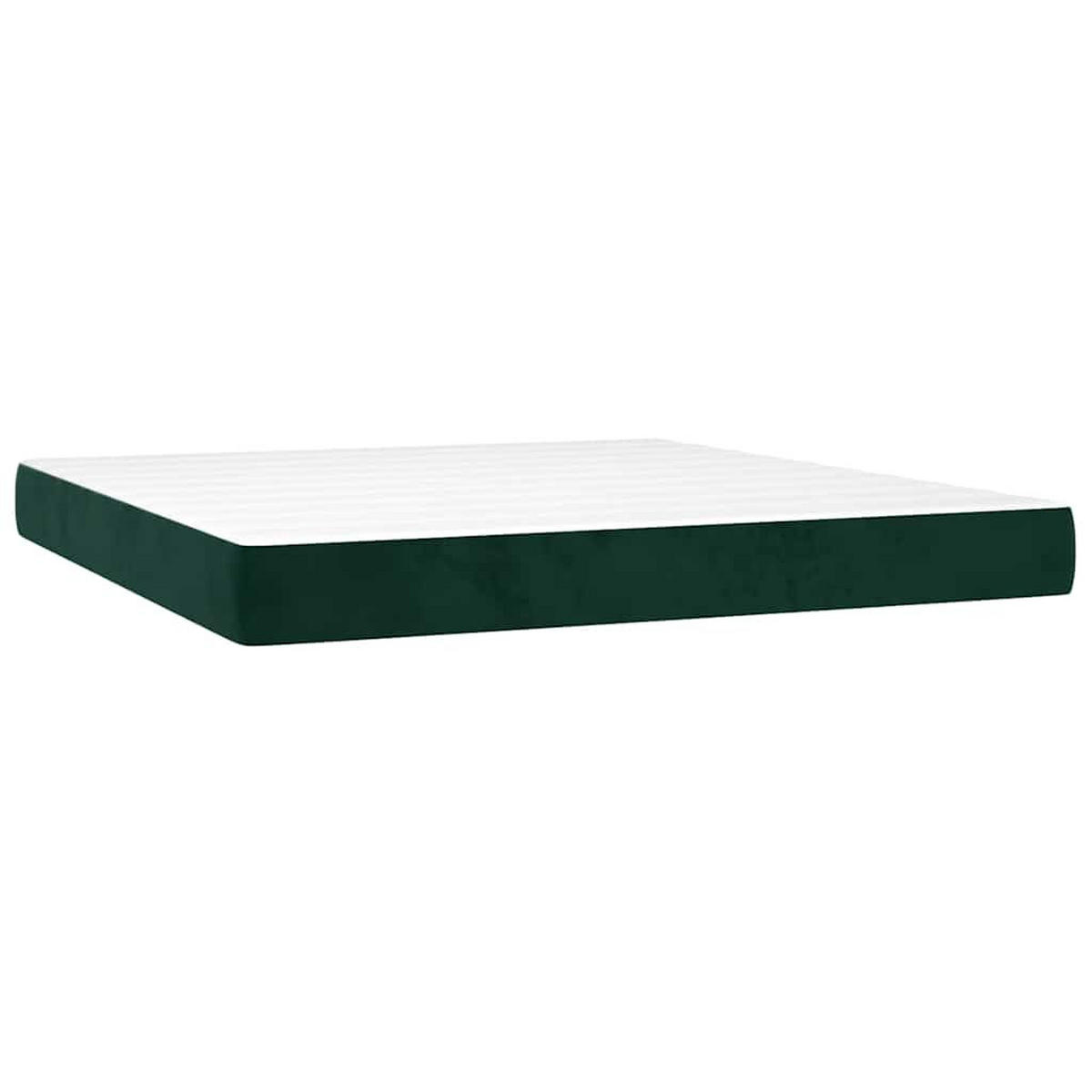 BOXSPRINGBETT 160/200 Cm Grün Samt - Grün, Textil (160/203cm) - vidaXL
