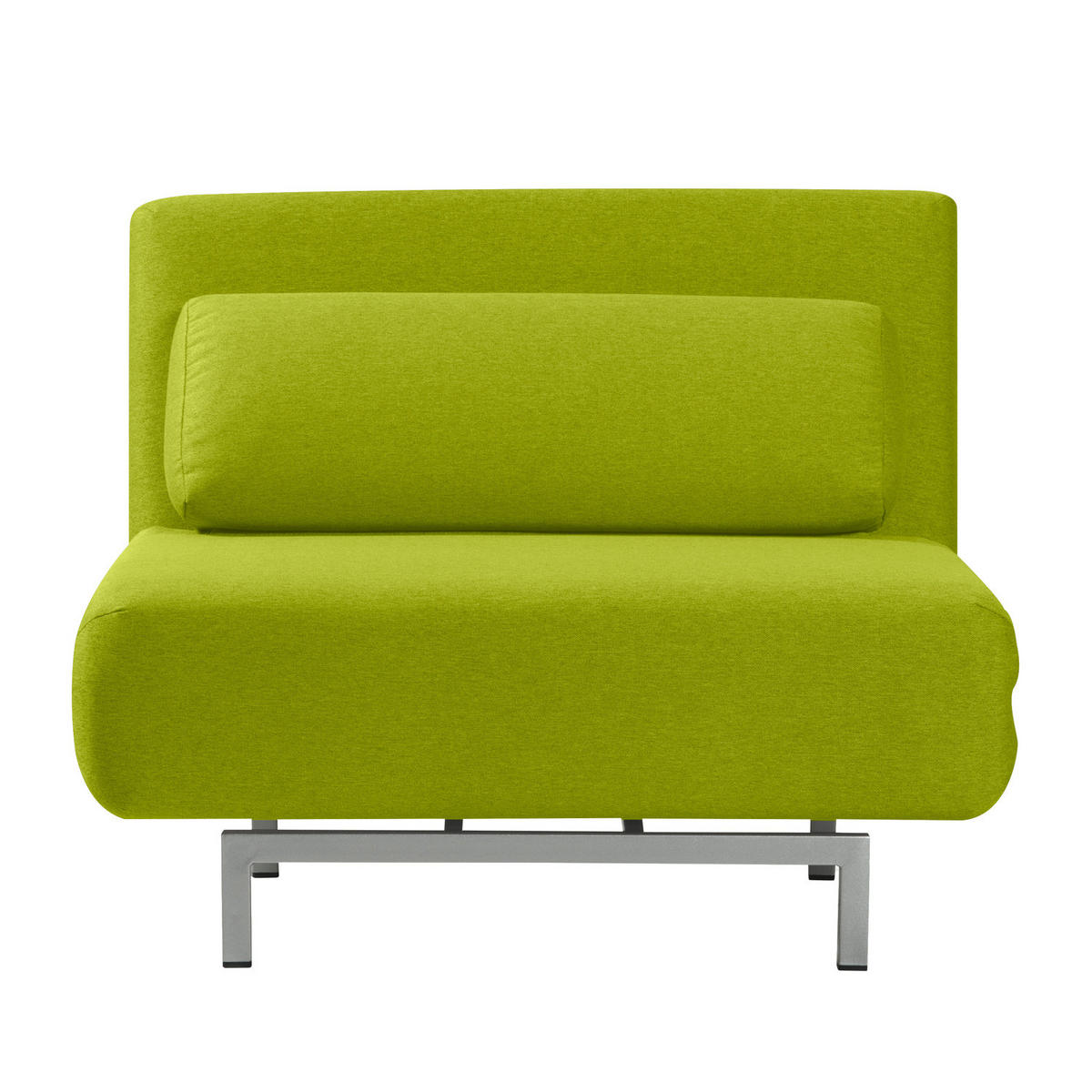 SCHLAFSESSEL - Silberfarben/Limette, Textil/Metall (92/78/85cm) - home24