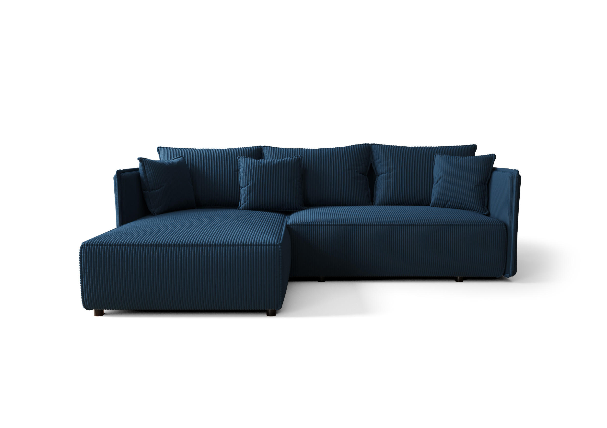 ECKSOFA mit Schlaffunktion MILANO L Poso 005 Links - Blau, Textil (245/185cm) - Bedante