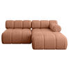 ECKSOFA modulares Sofa Razon-L1 - 190x160x70 cm Apricot Velours - Koralle, Holzwerkstoff/Textil (190/160cm) - ALTDECOR