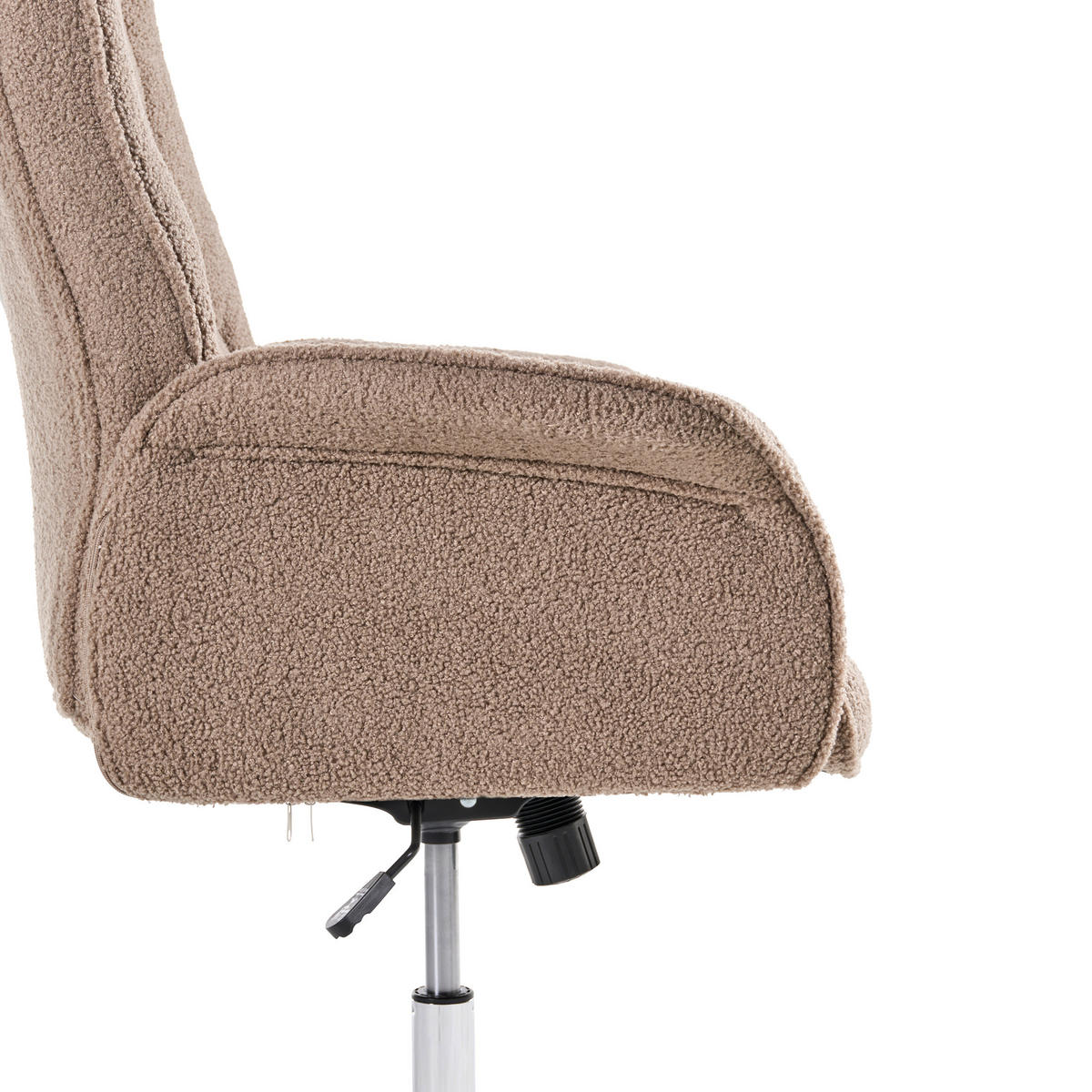 BÜROSTUHL Braun Pilot - Silberfarben/Braun, Textil (72/117/72cm) - Beliani