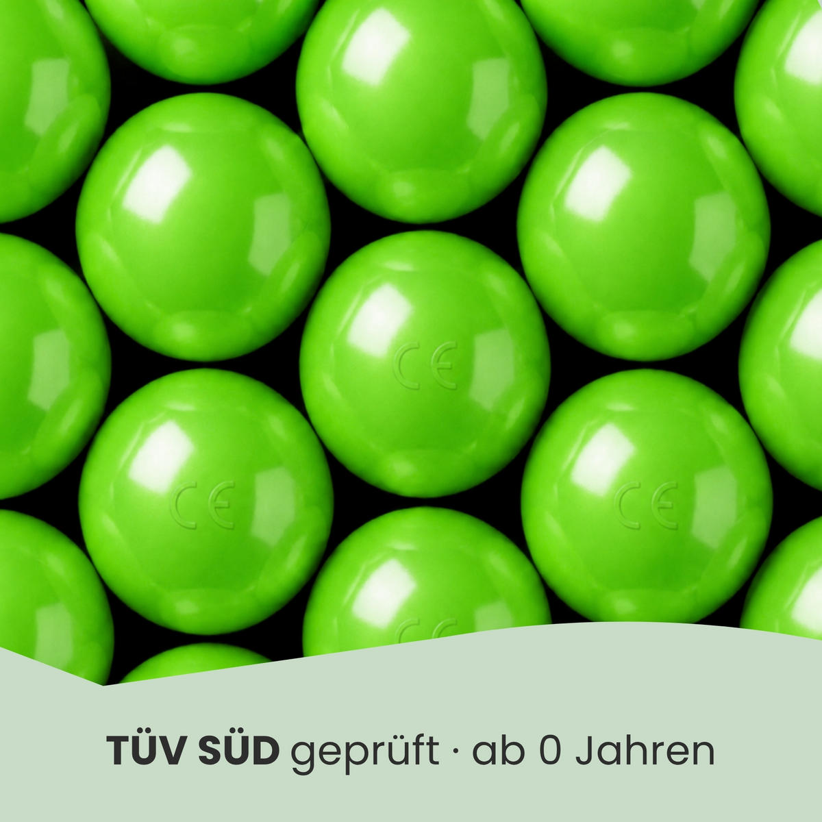 BÄLLEBAD-BÄLLE 50 Stück, Grün, 5.5 cm - Grün, Kunststoff (5.5/5.5/5.5cm) - Littletom