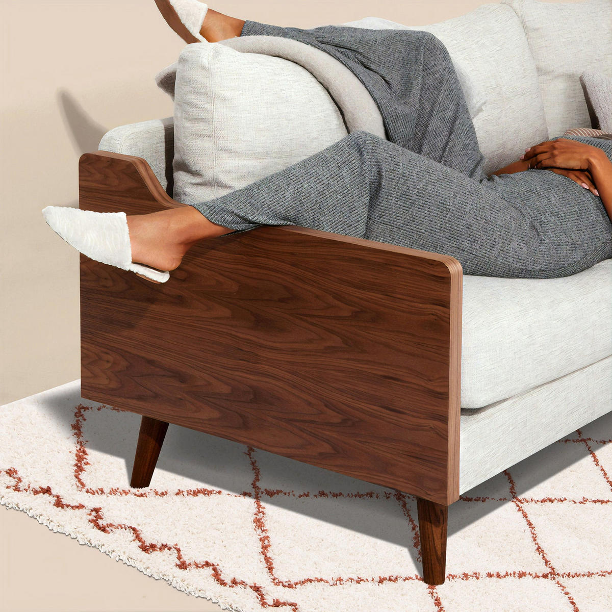 TEPPICH Design weich gemütlich beige - Beige, Textil (120/170cm) - AFK Living