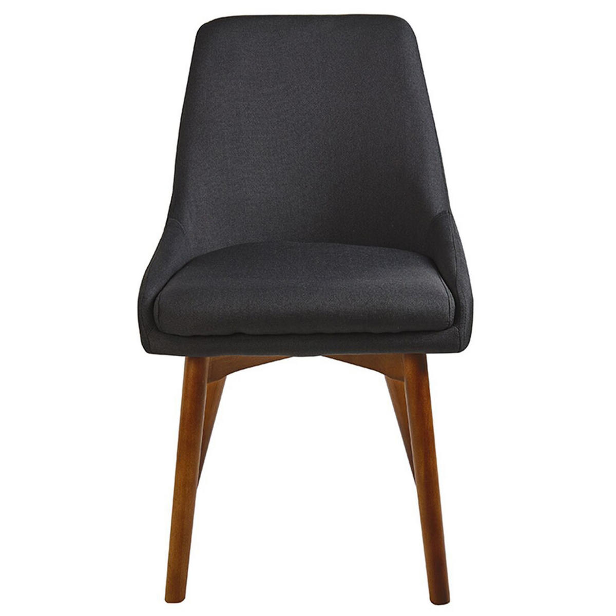 ESSZIMMERSTUHL 2er-Set Polsterbezug Schwarz Melfort - Schwarz, Holz/Textil (49/82/58cm) - Beliani