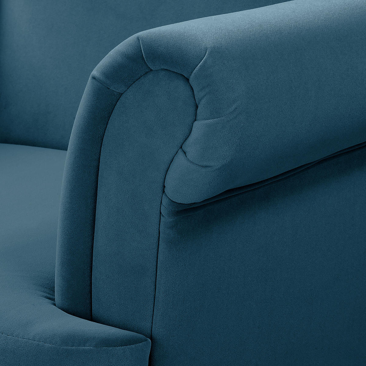 OHRENSESSEL - Blau/Dunkelbraun, Textil (85/101/89cm) - home24