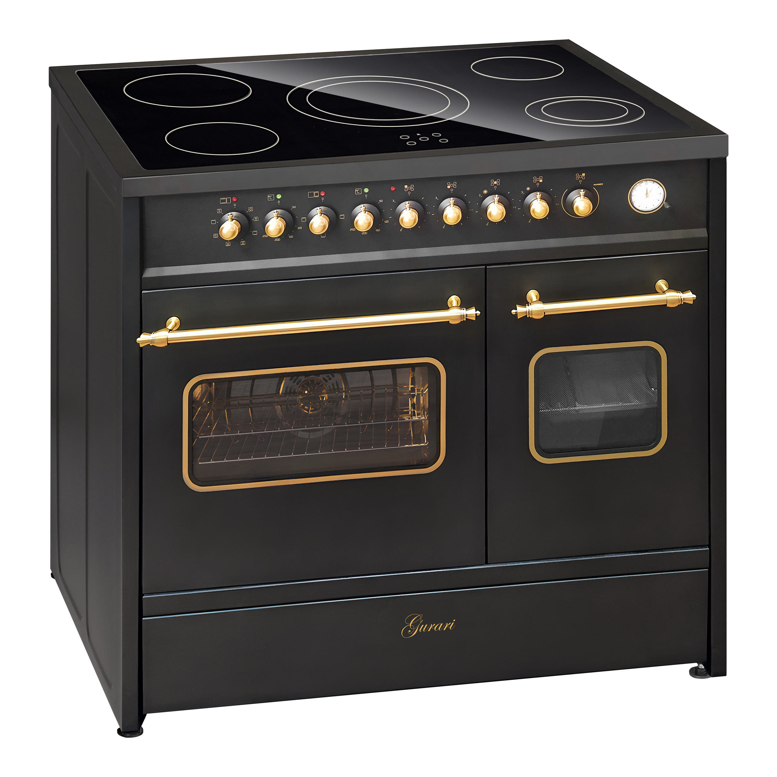 Gurari Elektro-Standherd Schwarz 90x94x61.5 cm