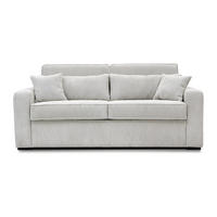 SCHLAFSOFA - 4 Personen - Samt, Stoff - Beige - - Beige, Textil (214/90/208cm) - Vente-Unique