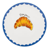 TELLER Croissant in Bunt - 18cm - Multicolor, Keramik (18/18/2cm) - Blond Amsterdam
