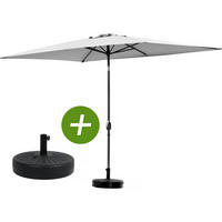 SONNENSCHIRM sol 2 Grau - Grau, Metall (300/200cm) - Habitat Garten