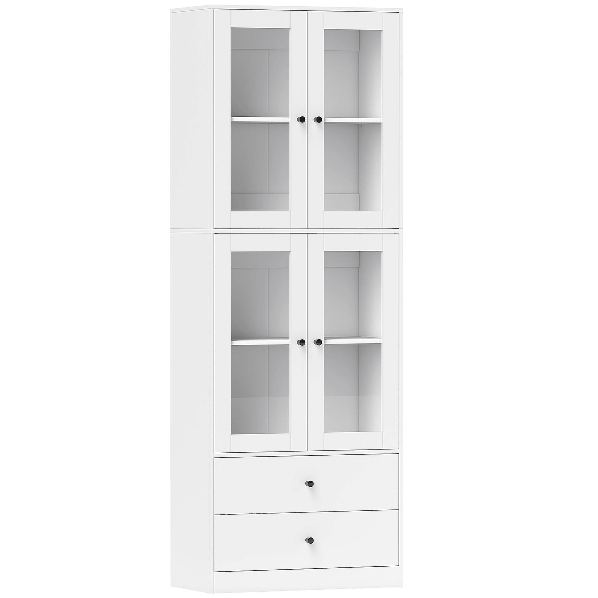 KÖKSSKÅP, högskåp med låda, justerbara hyllplan, vit 170/30/59 cm