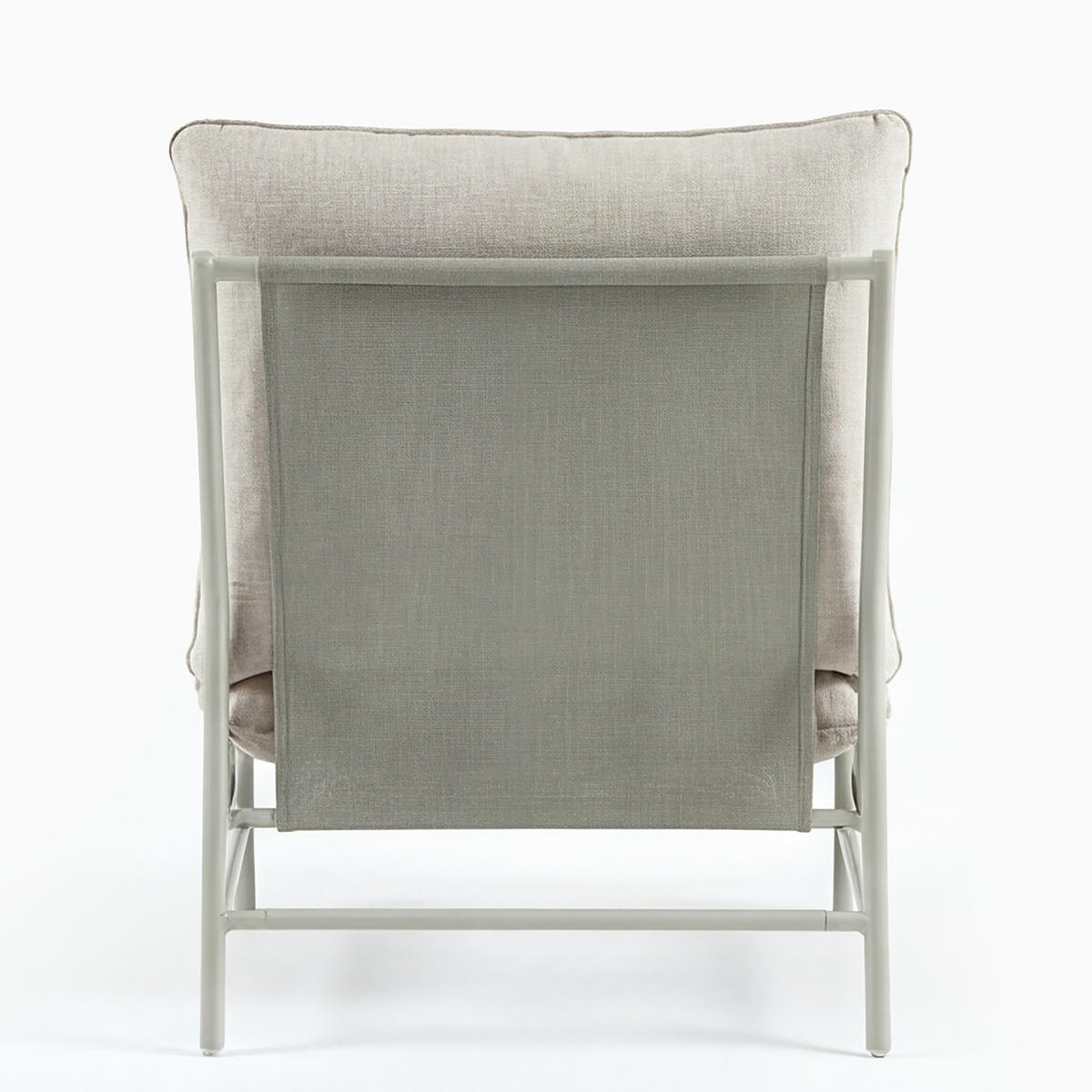 GARTENSESSEL - 2er-Set - Stahl / Webstoff - Beige - Beige, Textil/Metall (70/76/87cm) - home24