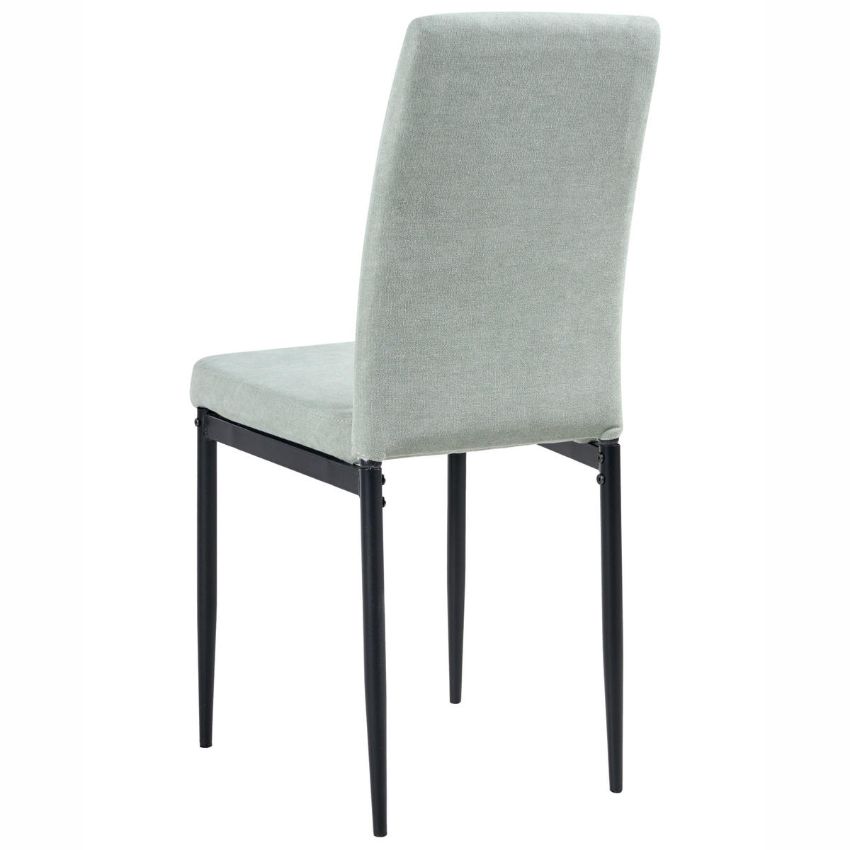 ESSZIMMERSTUHL 4er-Set Hellgrün Riner - Schwarz/Hellgrün, Textil (42/94/50cm) - Beliani