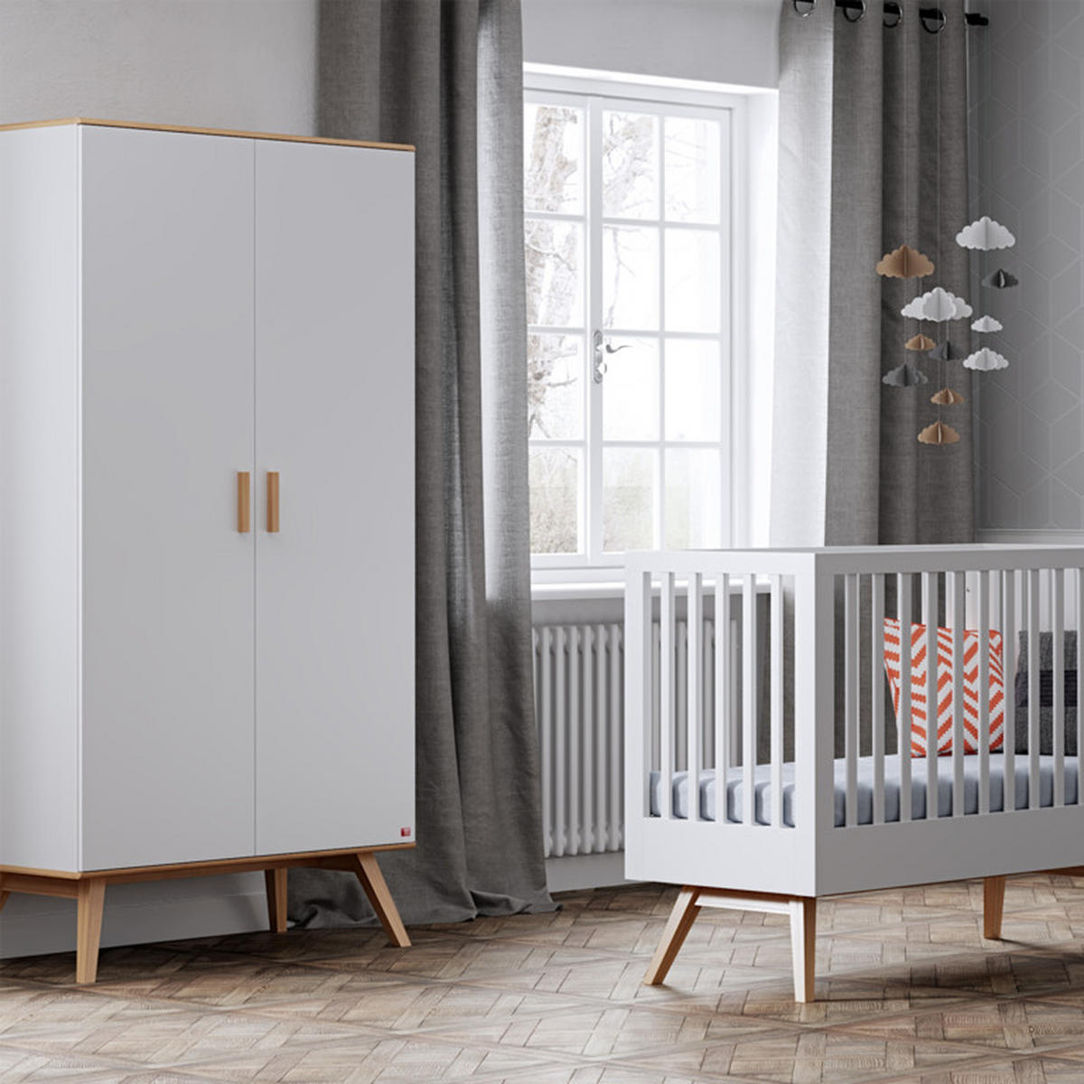 SKŘÍŇNAUTIS bílá - bílá, kompozitní dřevo (100/207.5/58cm) - Petits-meubles