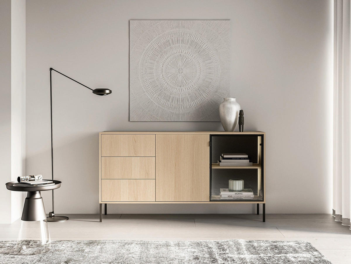 KOMMODE – 160 cm – Barnee – Kaschmir - Kaschmir, Holzwerkstoff (160/86/40cm) - hi-markt