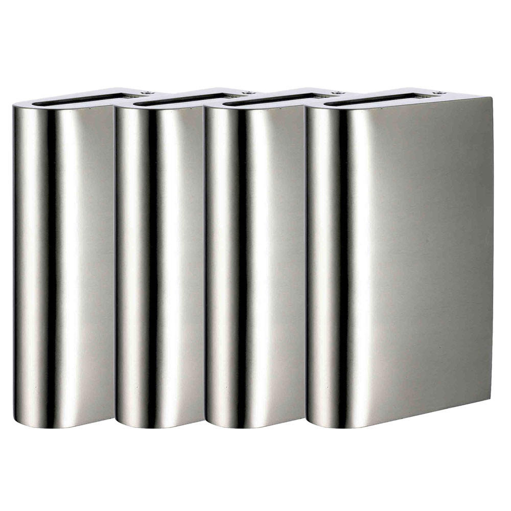 LED AUSSEN-WANDLEUCHTE Edelstahl Silber - Silberfarben, Glas (20/7.5/11cm)