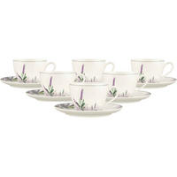 KAFFEETASSEN MIT UNTERTASSEN Savona Provence bunt-beige 270 ml 6er Set - Beige/Multicolor, Keramik (0.27L) - Seltmann Weiden