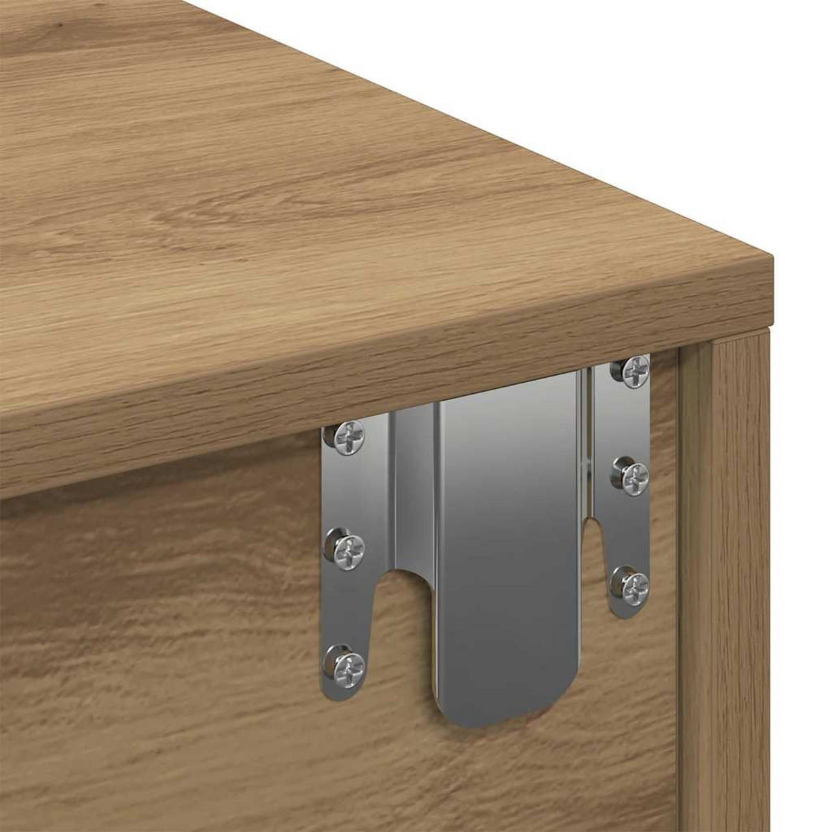 WANDREGAL Mit Schubladen Artisan-Eiche 60/26,5/15 Cm - Braun, Holzwerkstoff (26.5/15/60cm) - vidaXL
