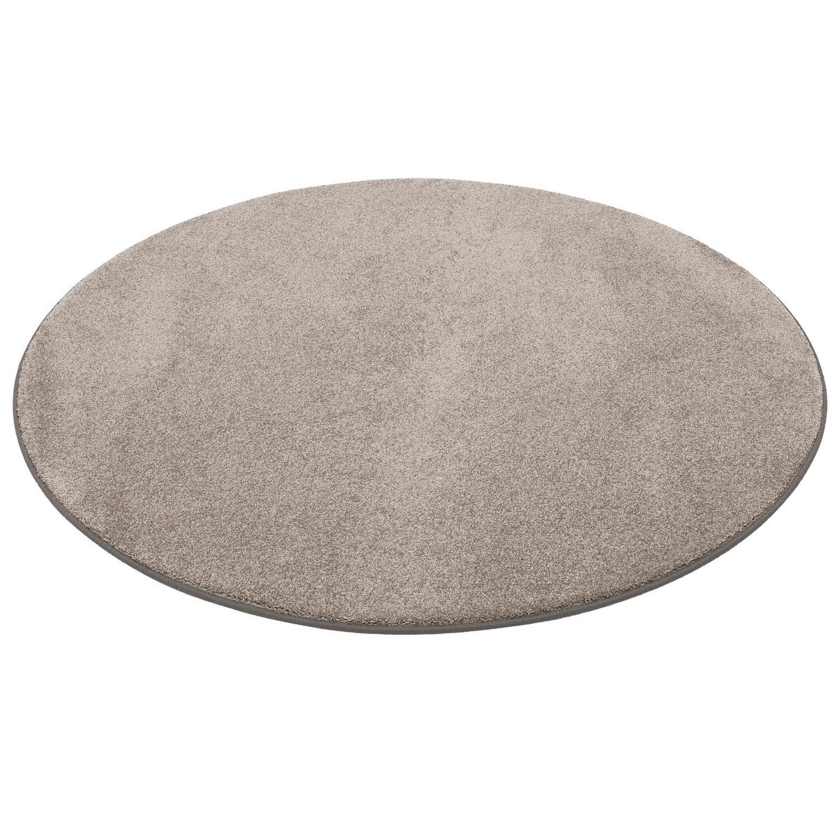 HOCHFLOR LUXUS VELOURS TEPPICH TOUCH RUND - Taupe, Textil (160/160cm) - Snapstyle